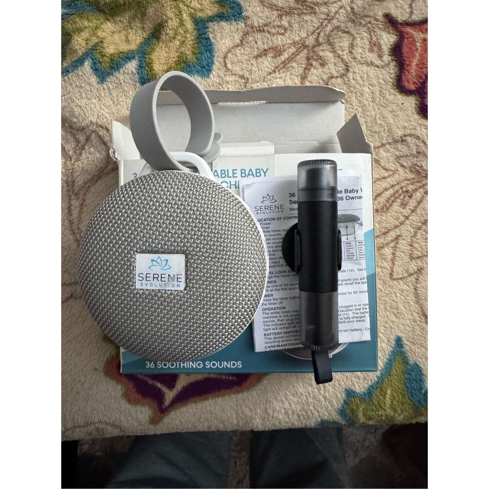 Serene Evolution Snuggle 36 white noise machine with safety hammer for free